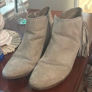 Women's Gray Suede Ankle Boots